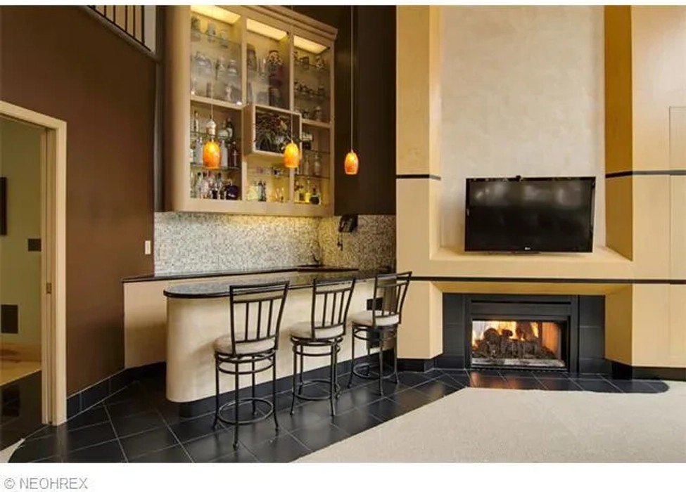 The bar in the seized Ohio mansion of Bitcoin mixing CEO Larry Harmon convicted of money laundering