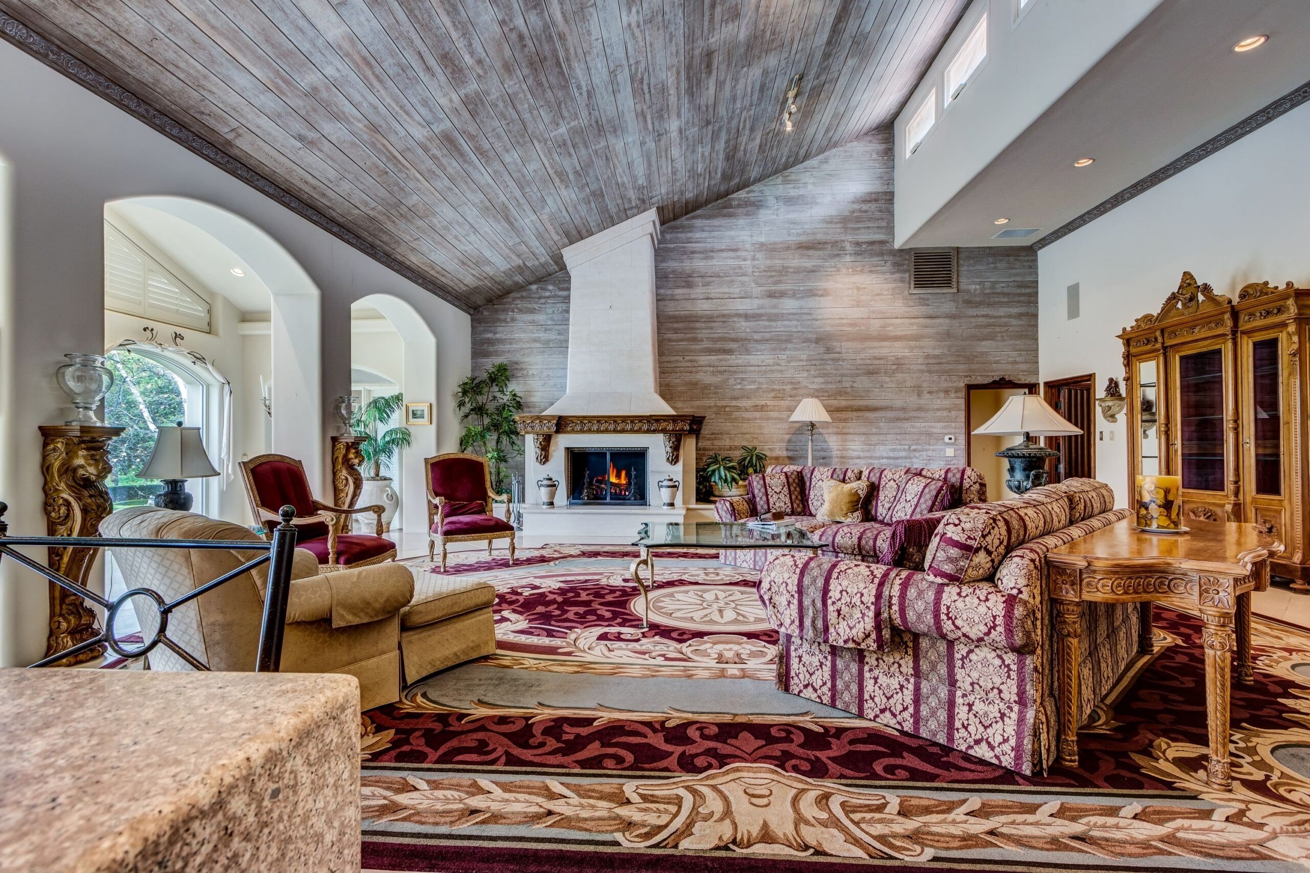 Living room of Marconi Ranch in San Juan Capistrano, CA, on sale for $25,000,000