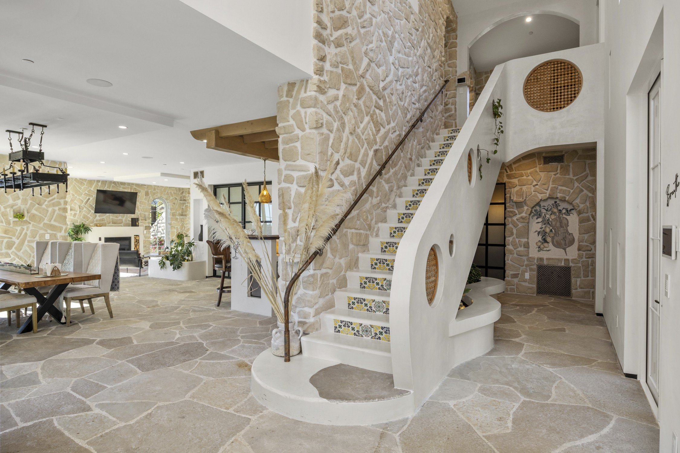 The four-bedroon, four-bathroom estate was designed and built by Apel Design Group.