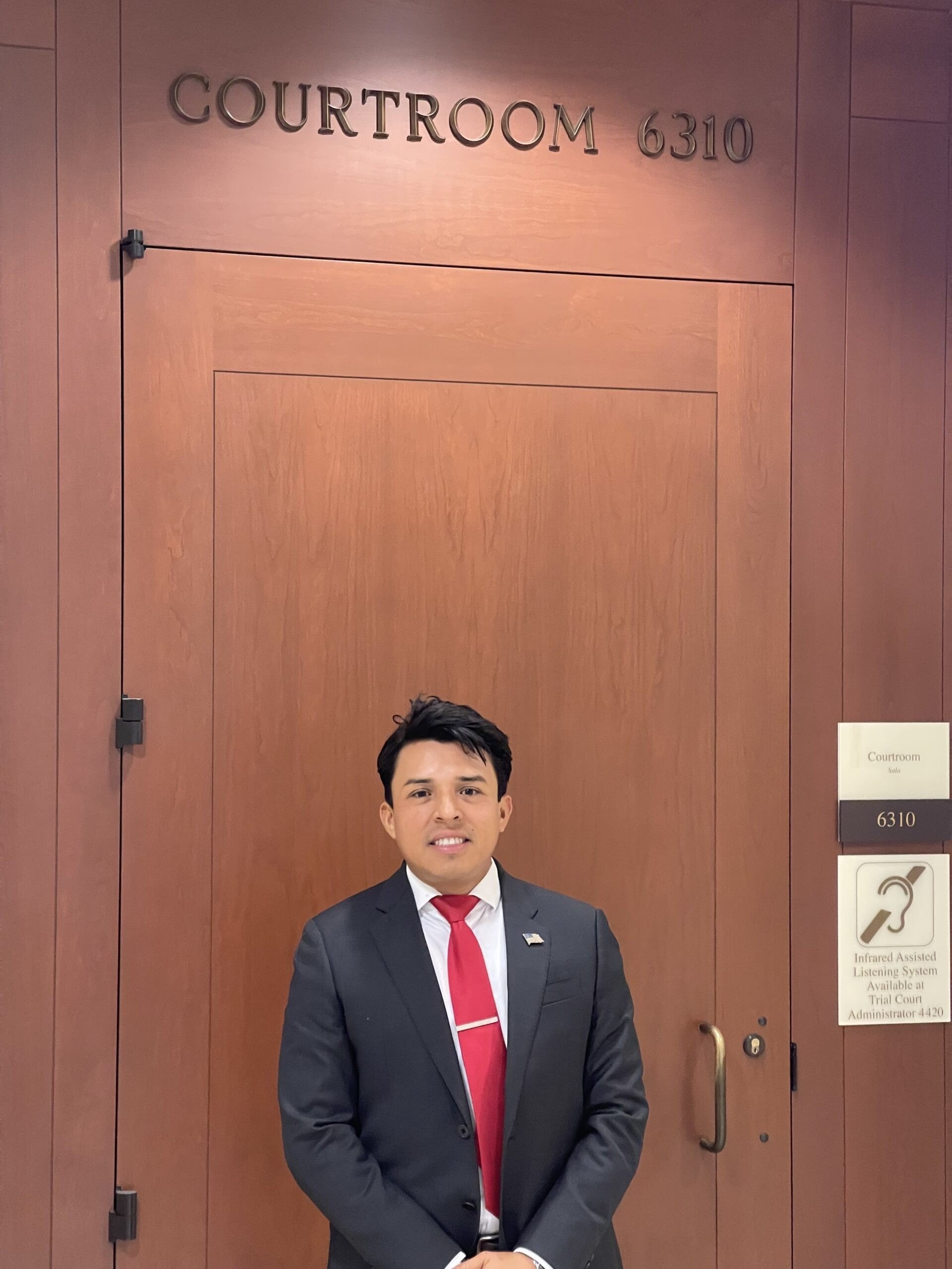 Jeffrey Baldwin in front of the courtroom who fought and won against his HOA