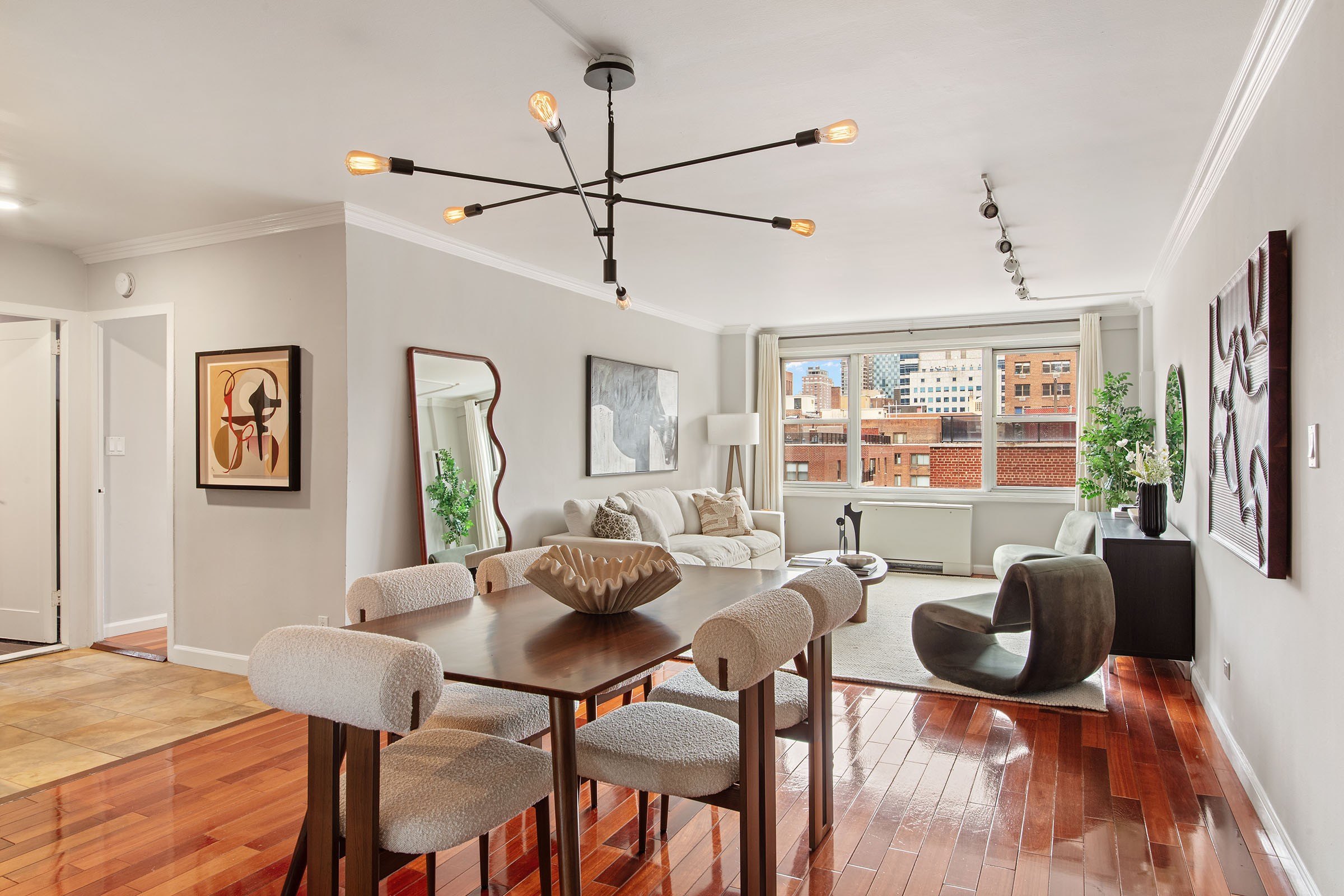 Physically staged home listing