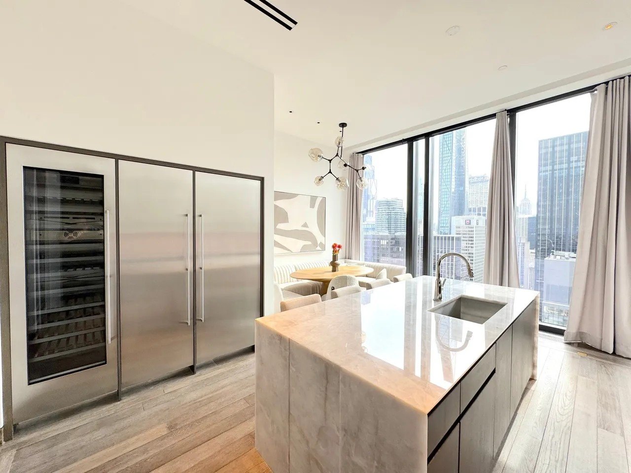 Kitchen in a luxury NYC condo