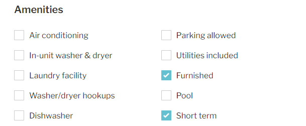 searching for short term housing that is also furnished and has swimming pools