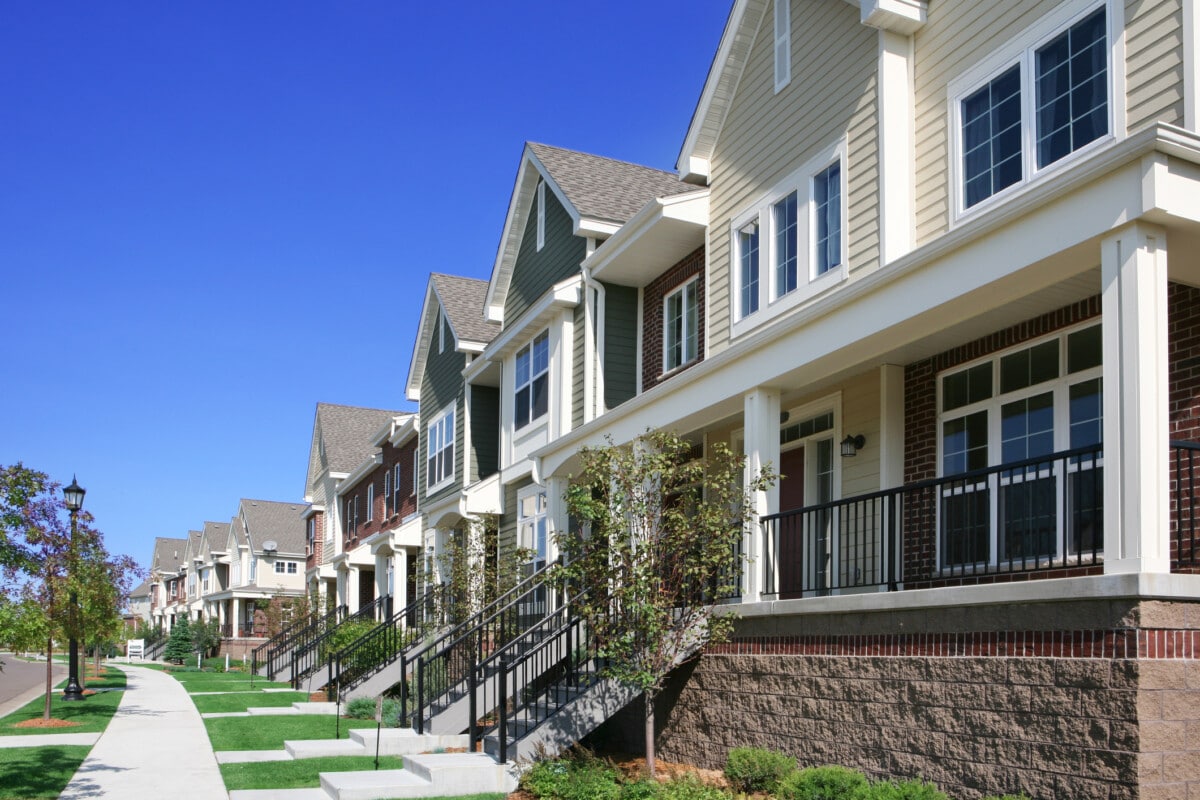 Condos on a street