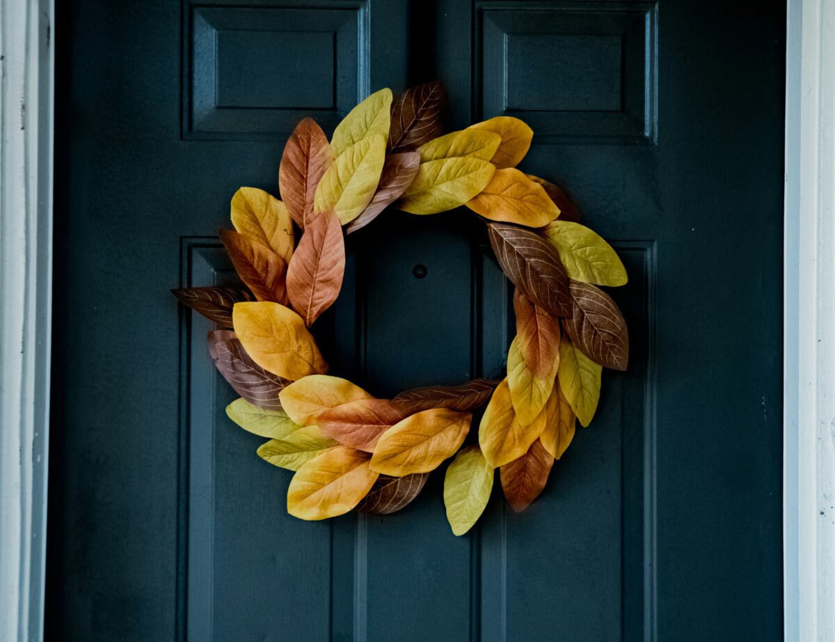 A leaf wreath