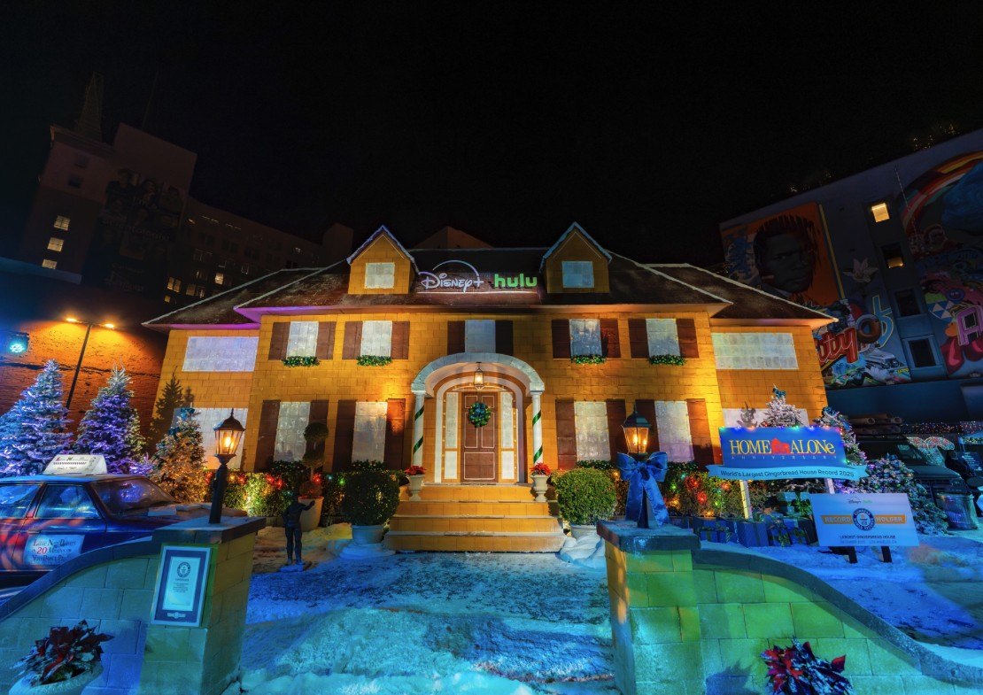 This edible likeness of the iconic Home Alone House recently set a Guinness World Records for World's largest Gingerbread House.