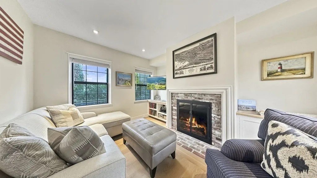 Original bricks from the property were used to build a new fireplace.