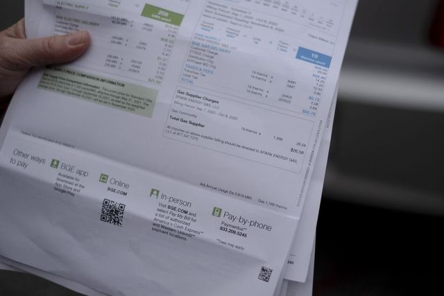 A customer’s BGE bill showing the gas supplier charges of Spark Energy in Baltimore in December.