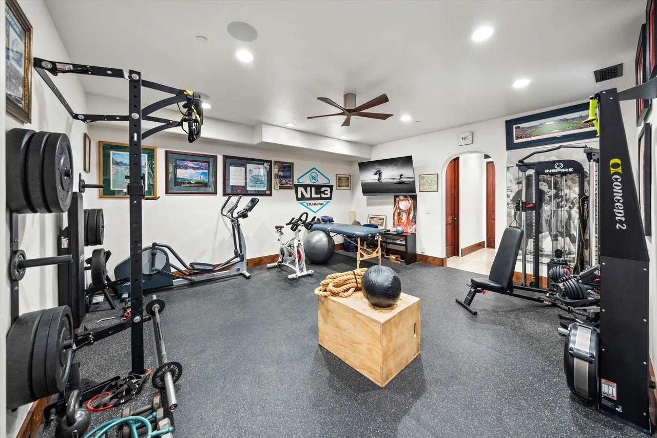 You would expect nothing less than a fully equipped gym in a home like this.