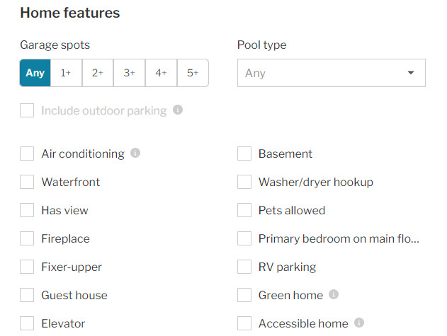 features in dc homes