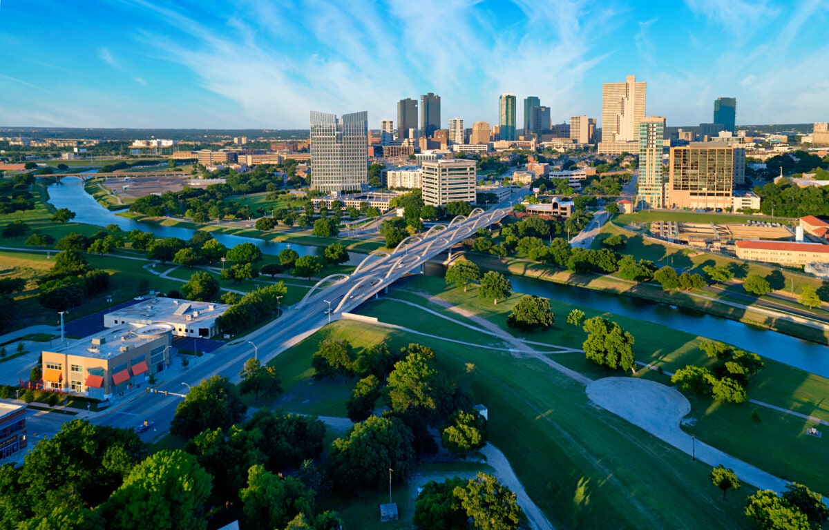 aerial view of downtown fort worth_shutterstock