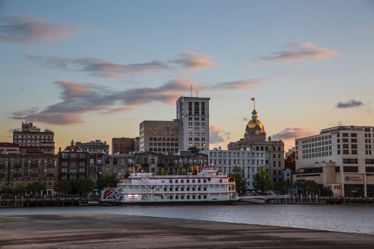 downtown savannah skyline view