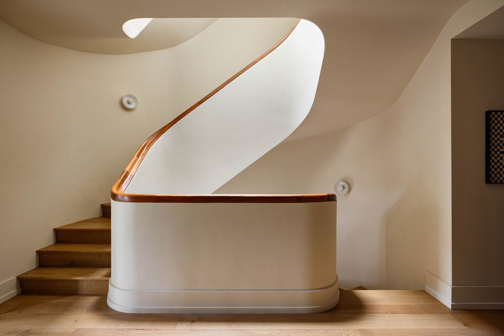 Staircase at ECKSTROM townhouse in Brooklyn, NY, on sale for $14,250,000