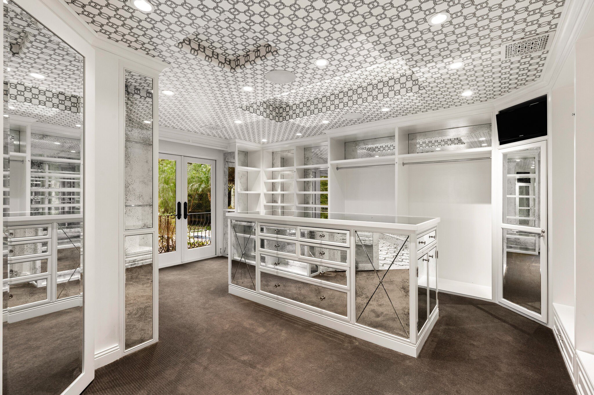 Kris Jenner's lavishly mirrored closet