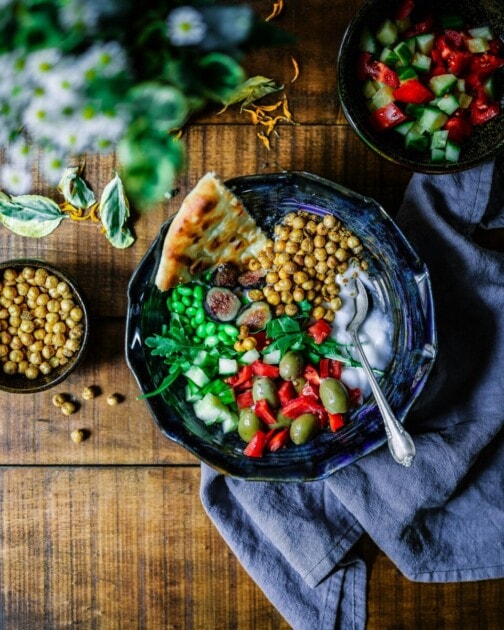 A delicious bowl of local vegetables and grains