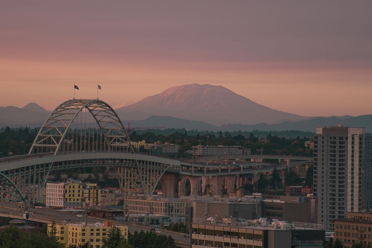 aerial view of portland