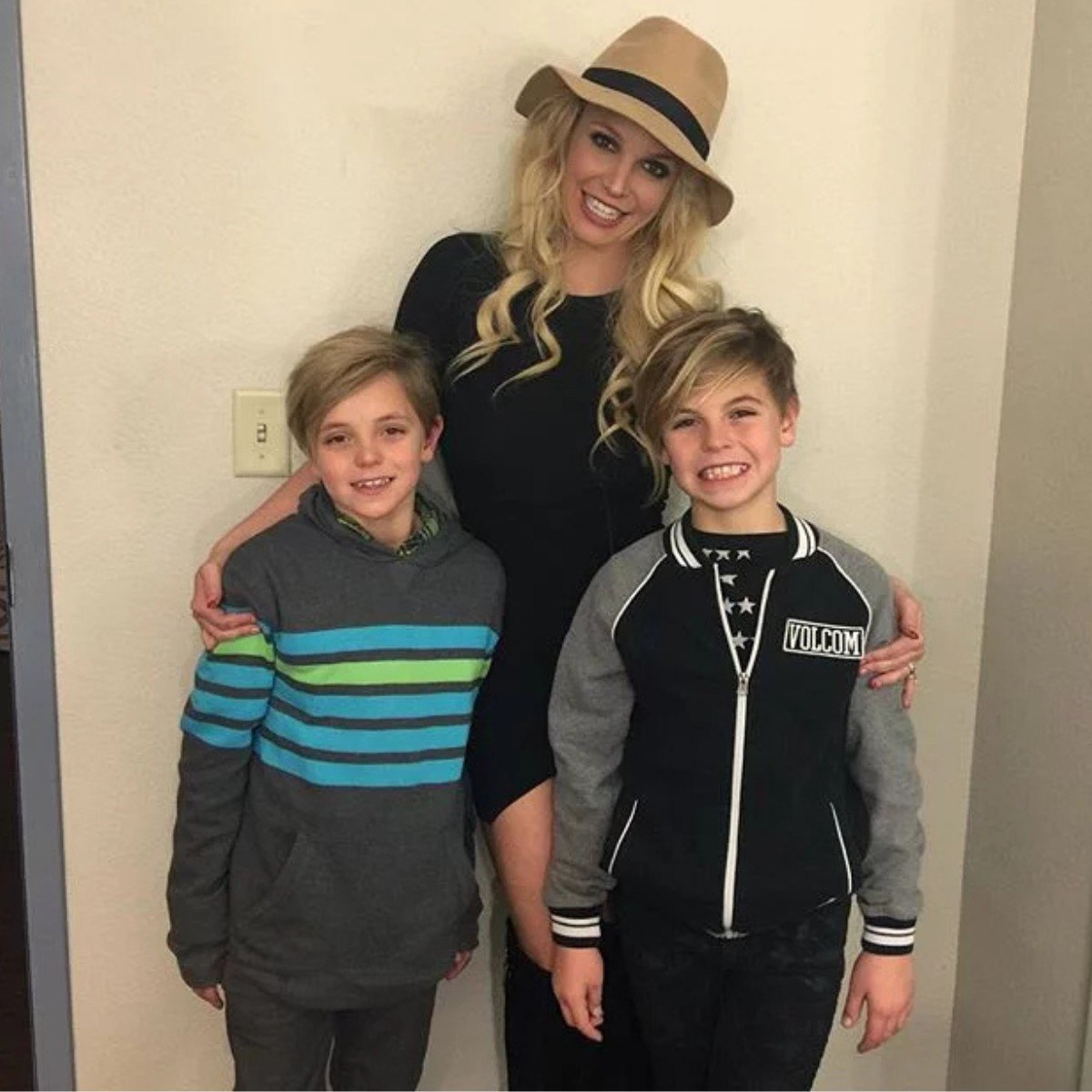 Britney Spears with her sons