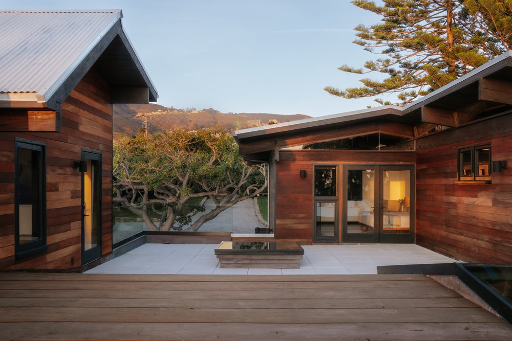 Architectural details of a home in Malibu belonging to Sean William Scott