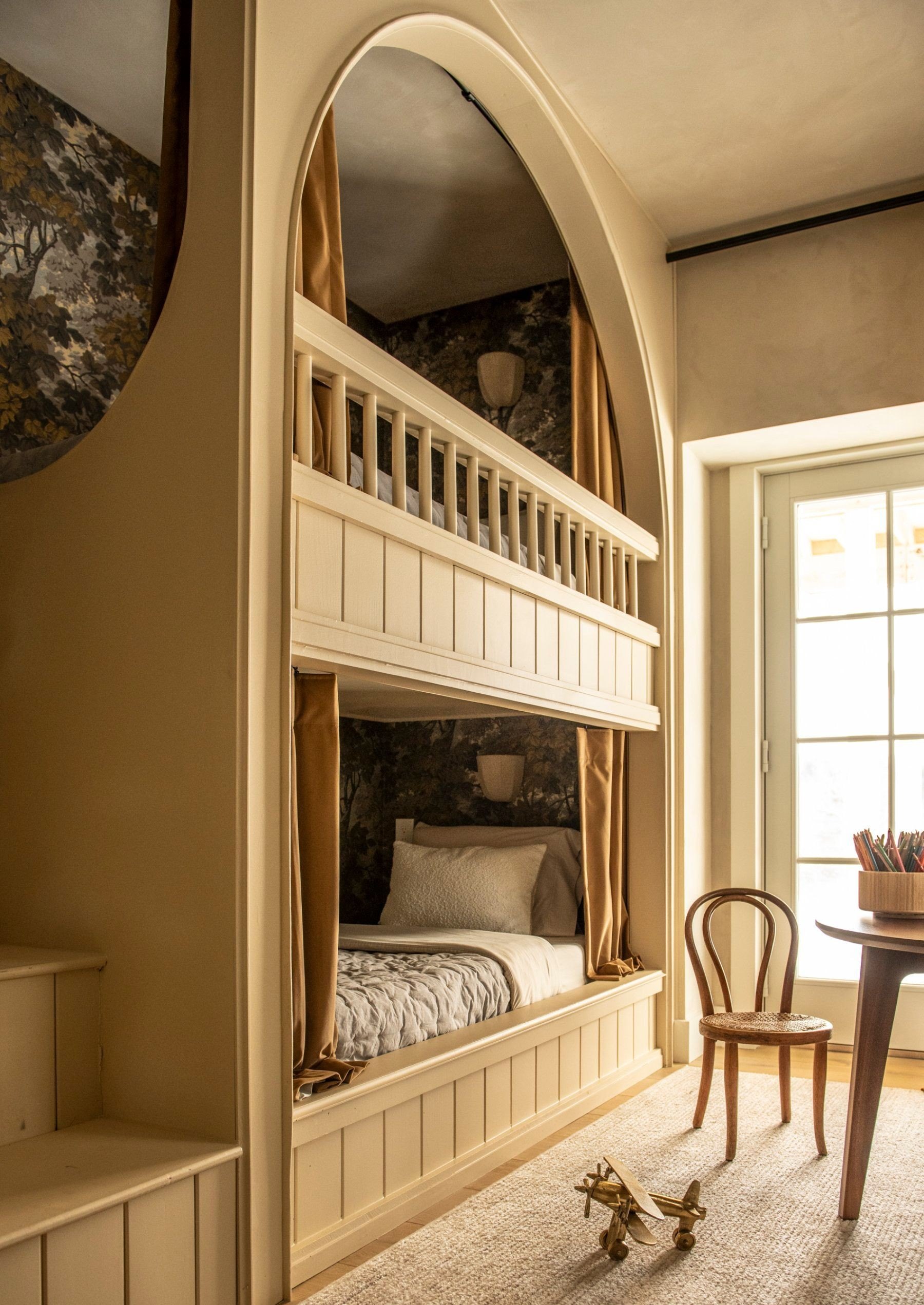 Bunk room in transformed church in Gilboa, NY, on sale for $2,995,000