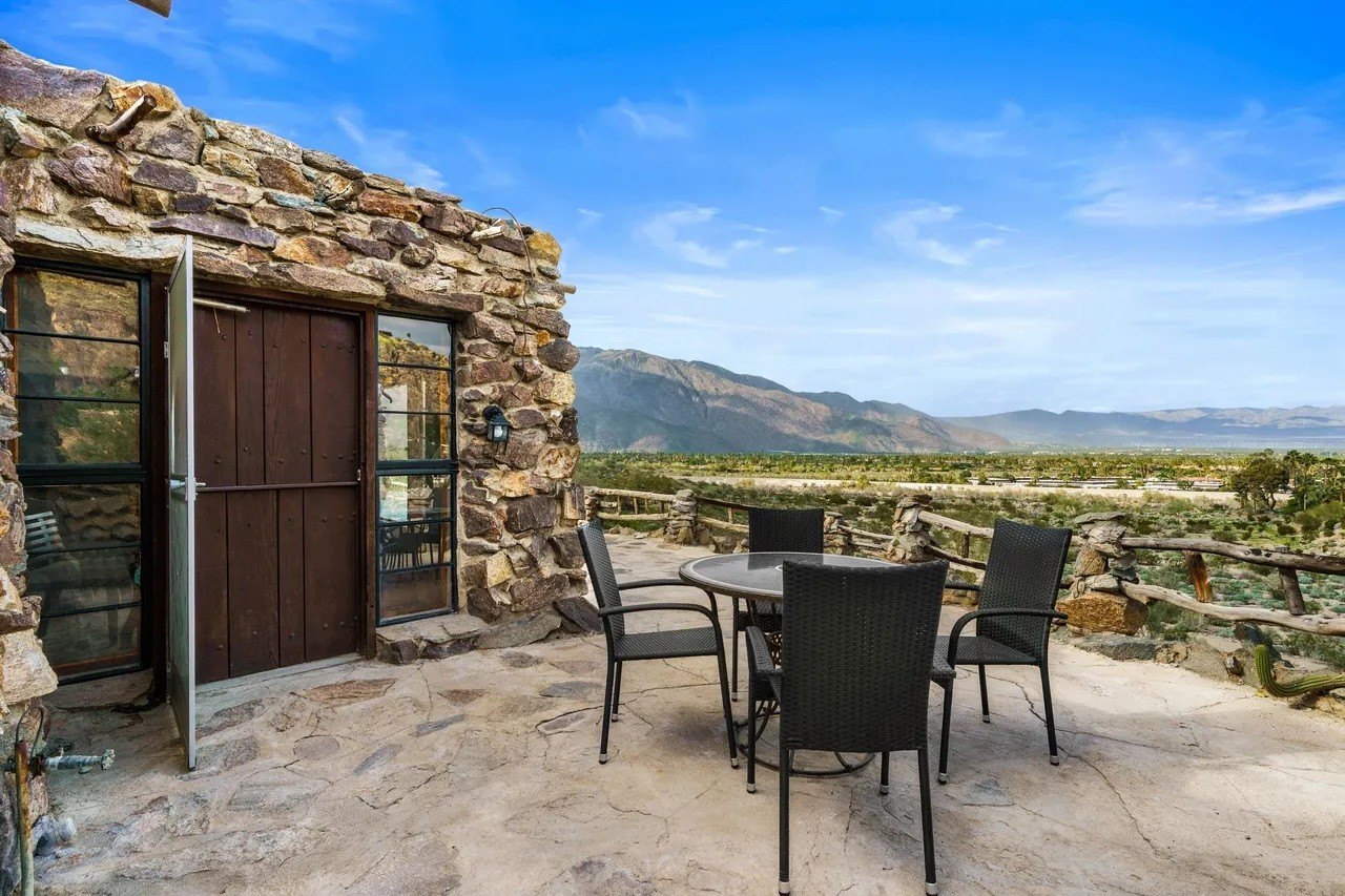 rock house in Palm Springs, CA, on sale for $1.5M