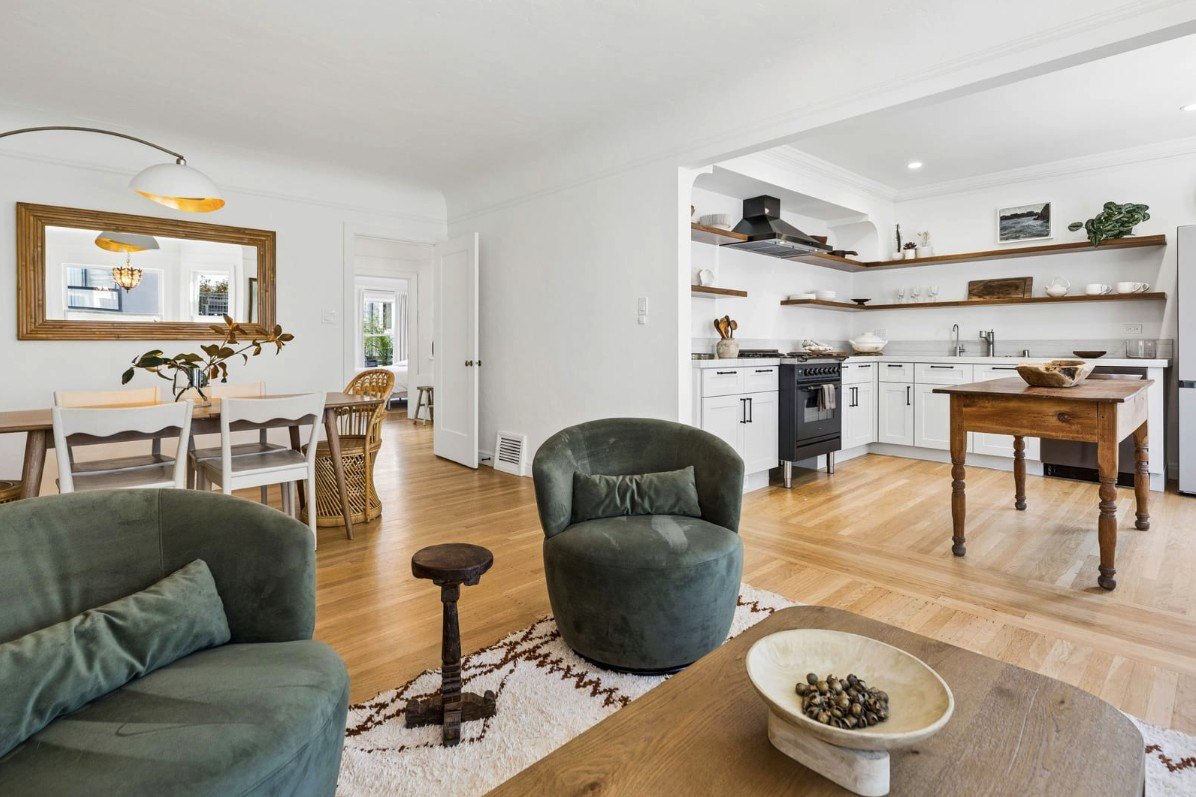 The Letterpress great room with open kitchen