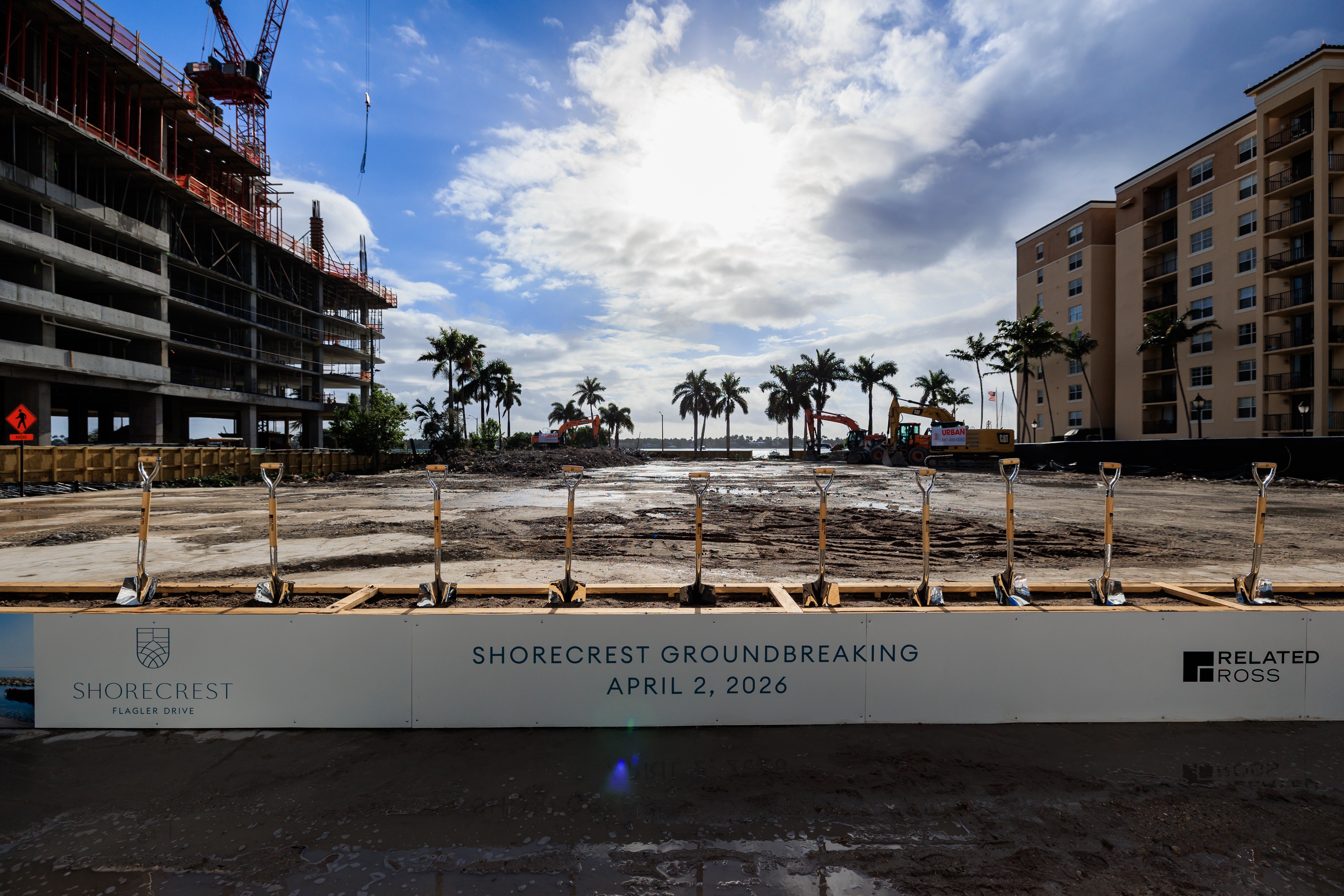 Shorecrest groundbreaking in west palm beach where billionaire stephen ross is building a condo development
