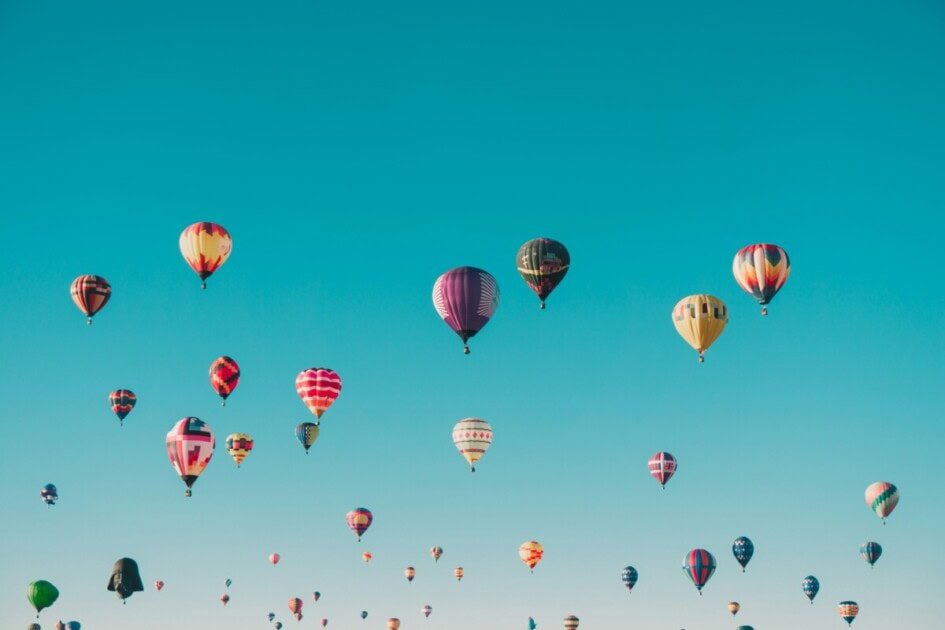 Hot air balloons are popular in Scottsdale.