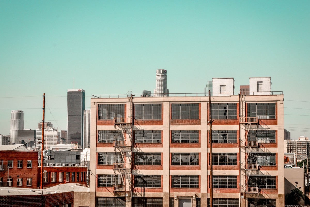industrial loft apartment building in Los Angeles