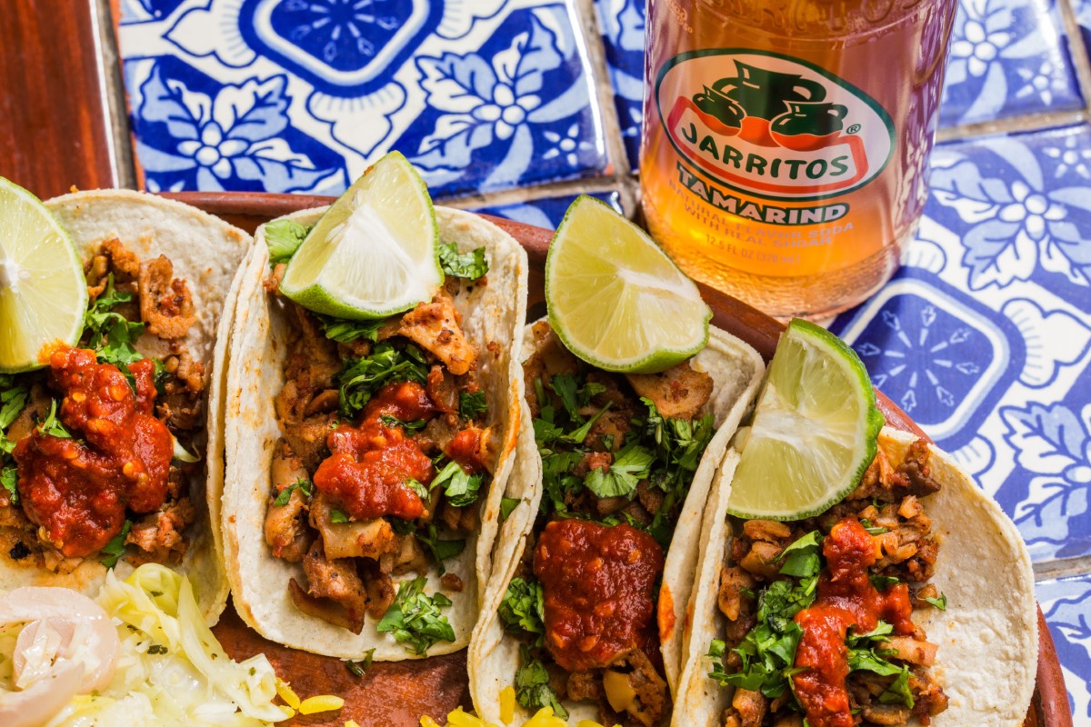 tacos on blue table in phoenix arizona