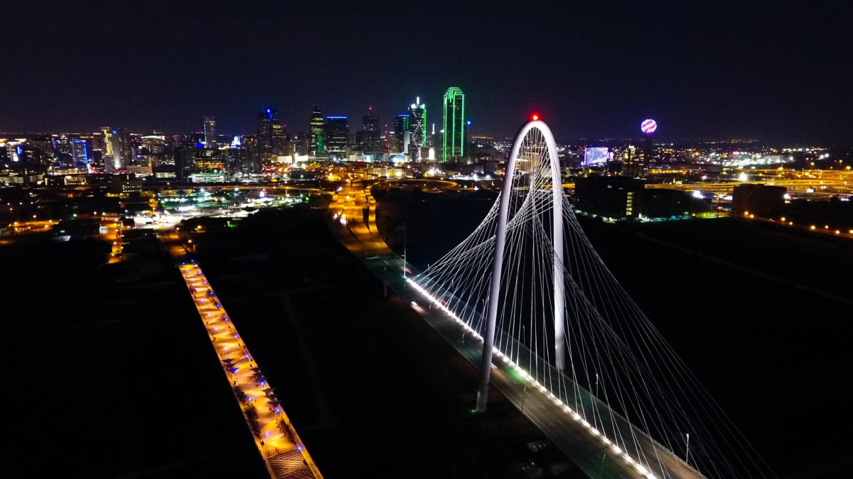 Dallas skyline at night