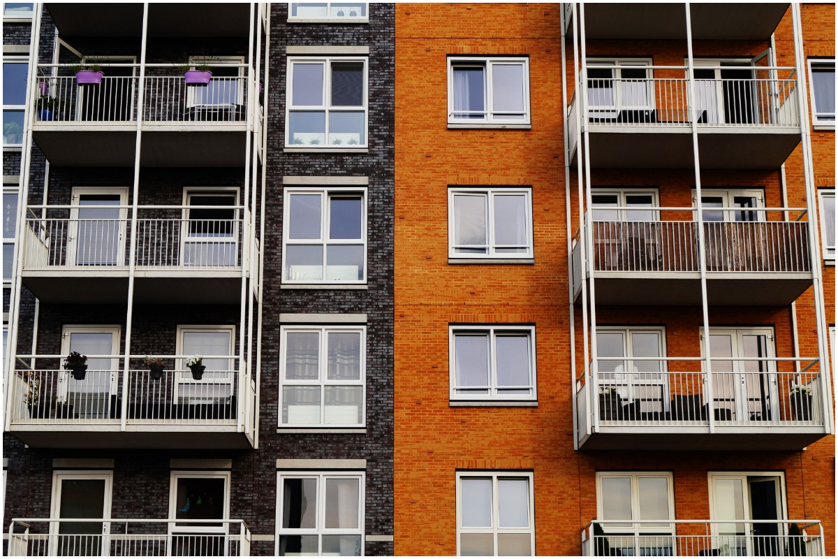 apartment building with balconies