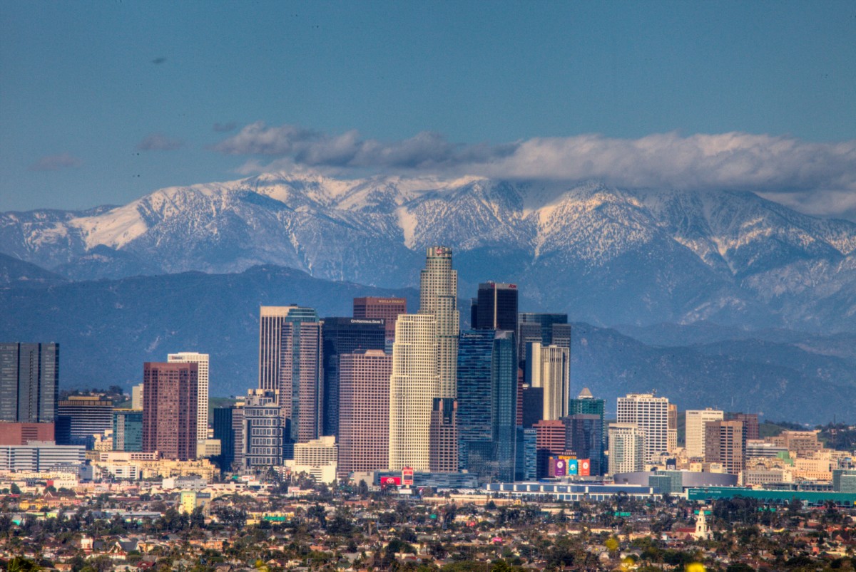 aerial view of los angeles 