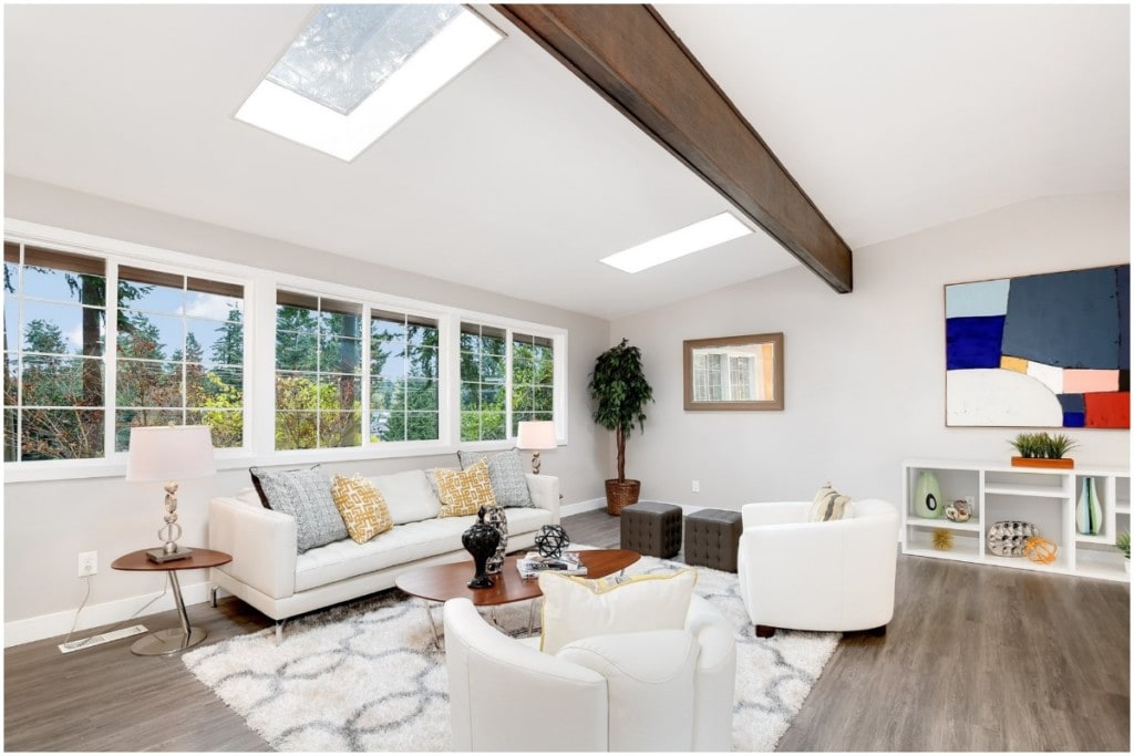 skylights in living room