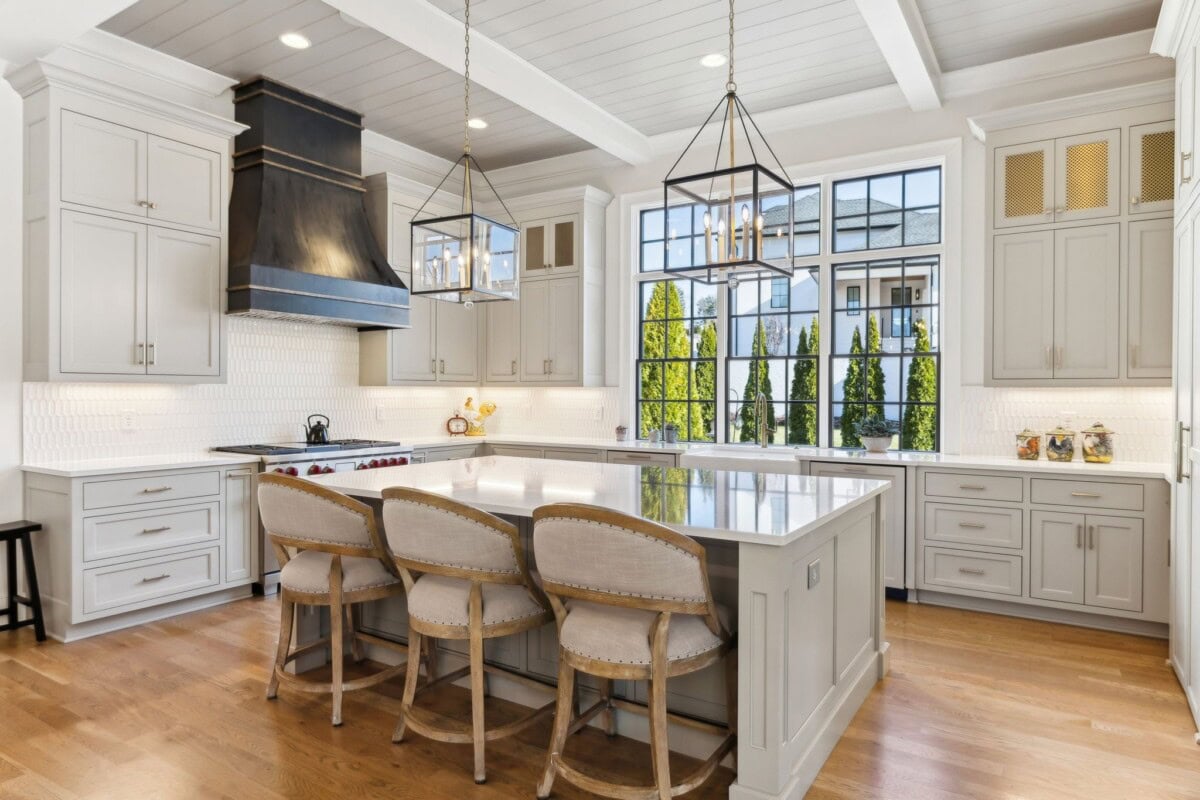 modern farmhouse updated interior kitchen