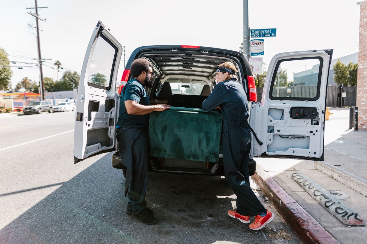 movers loading a moving truck