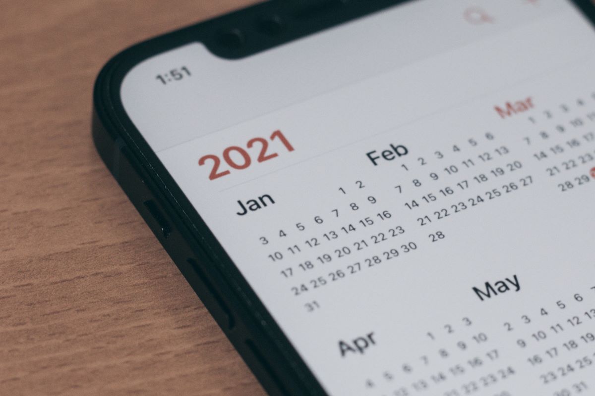 calendar on a phone