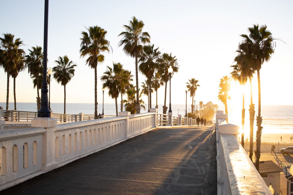 oceanside pier at sunset