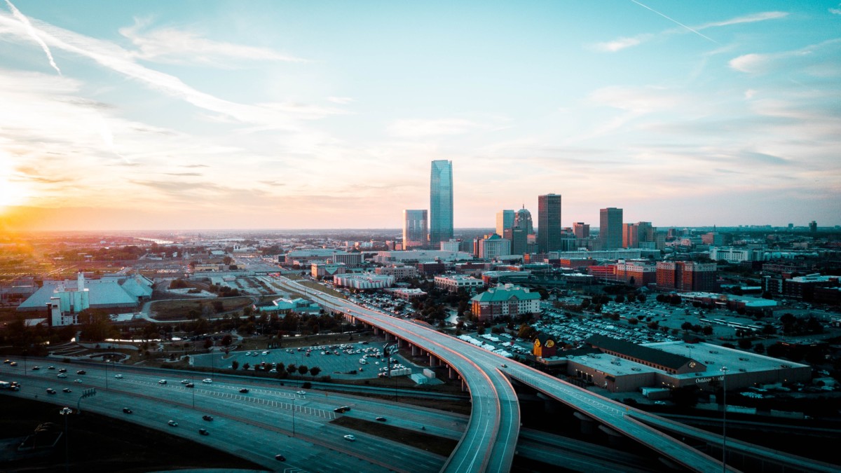 aerial view of oklahoma city