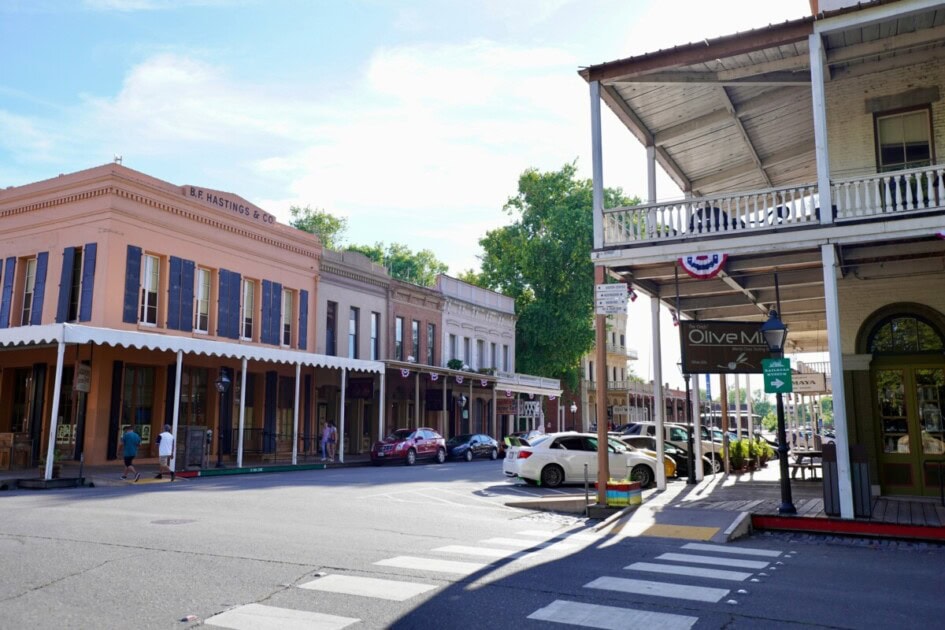 The streets of Old Sacramento