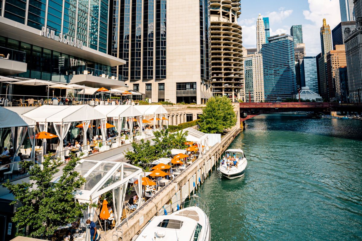 outdoor activities on the chicago riverwalk