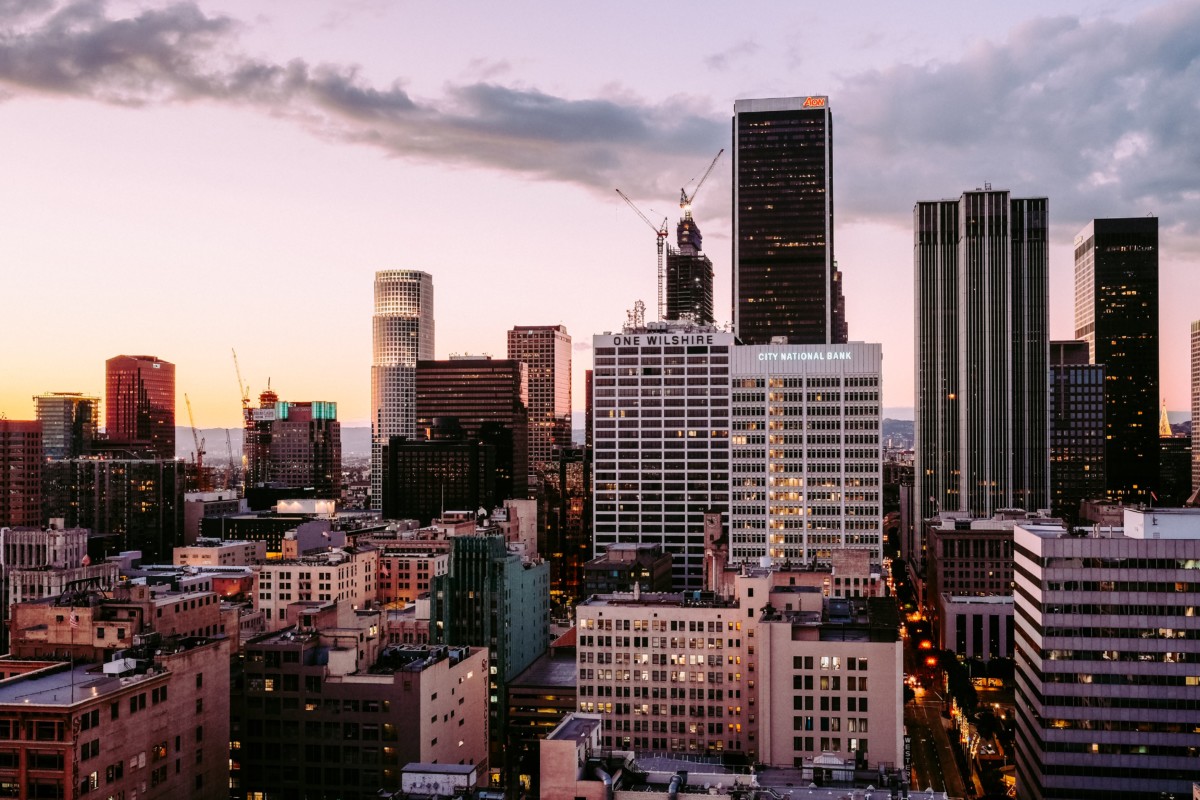 sunset photo of los angeles