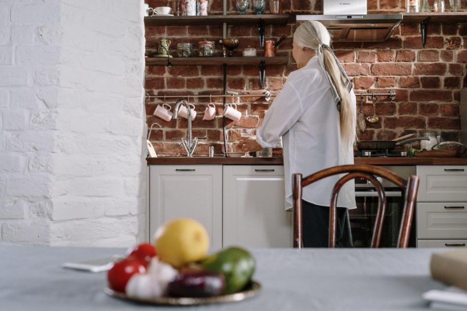 Woman pouring a glass of water
