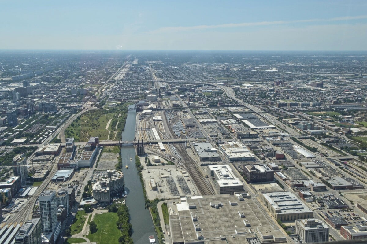 aerial view chicago il