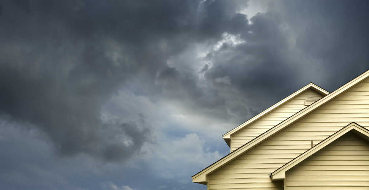 home in stormy day in Salisbury