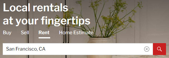 searching for rentals on redfin 