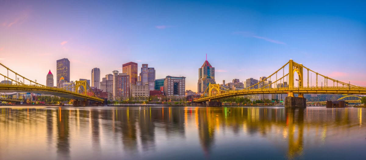 pittsburgh bridges and point park 