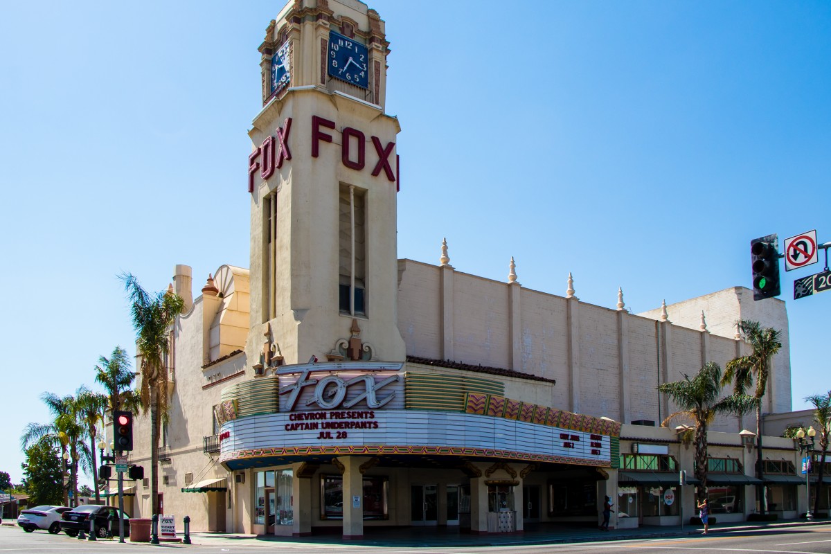 Bakersfield, USA - July 19, 2018: Exterior of the Fox Theatre