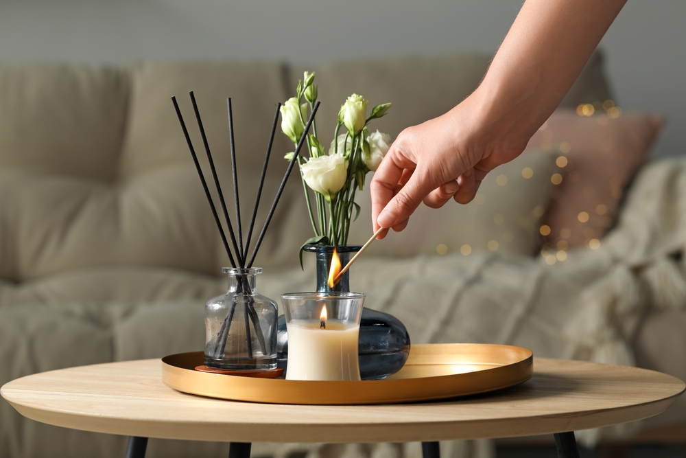 lighting a candle