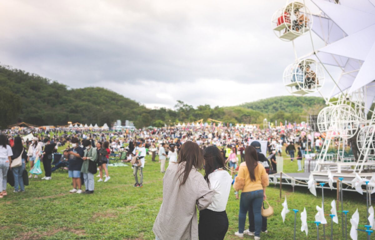 Big Ears Festival live music and fair rides