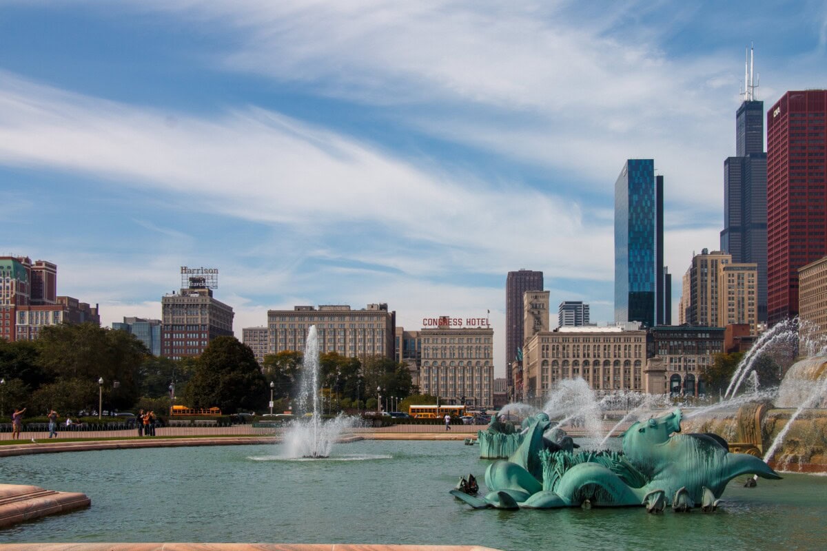 chicago skyline and downtown